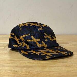 Ermenegildo Zegna Couture Logo Baseball Cap/Hat Size L Indigo/Yellow/Black
